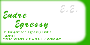 endre egressy business card